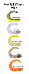GlideTail svansar 15-pack Mix 4