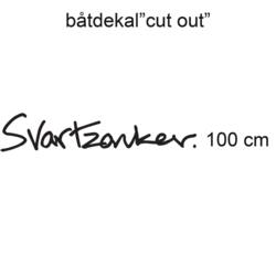 Svartzonker båtdekal Cut out 100 cm
