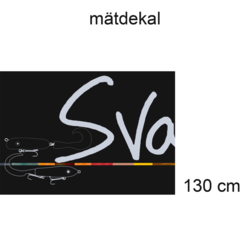 Svartzonker båtdekal 130 cm