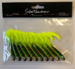 McRubber Tail 11cm Fire tiger 10 pack