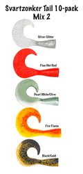 Svartzonker Tail svansar 10-pack Mix 2