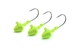 Jig Head 4/0 Fl.Yellow 3-pack